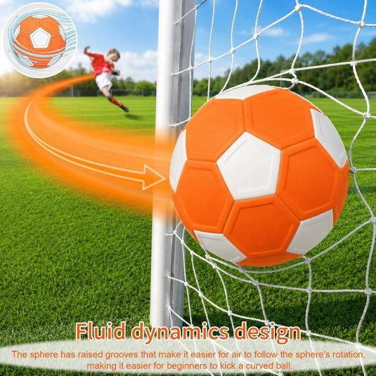 Curve voetbal maat 5 met pomp en opbergtas blauw wit - happygetfit.com