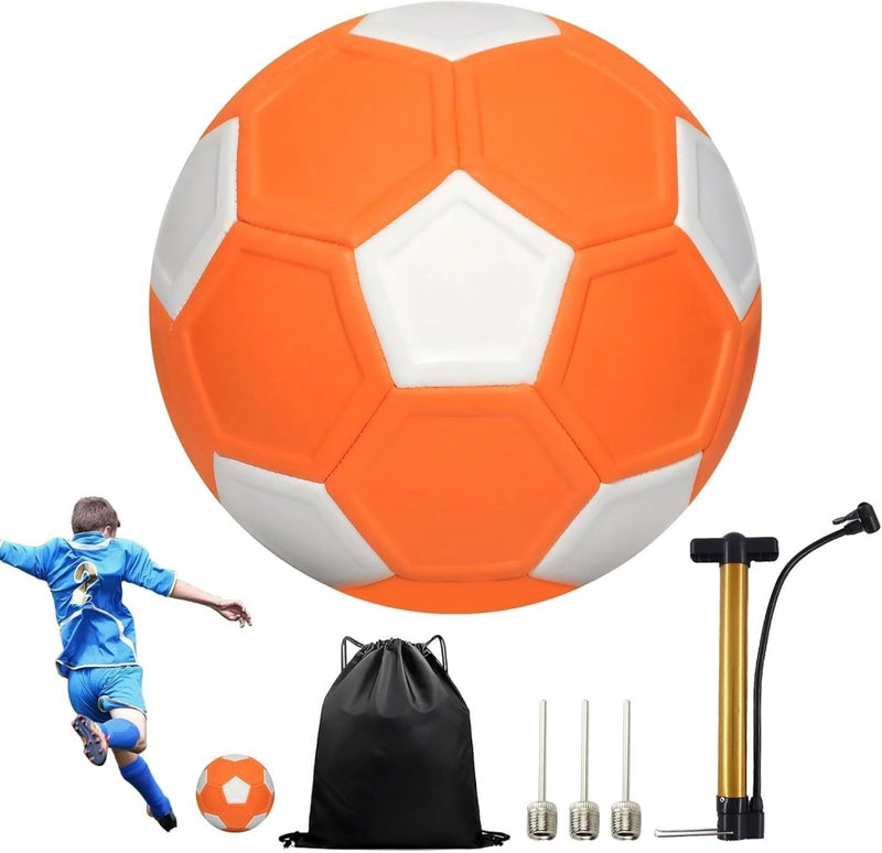 Laden Sie das Bild in Galerie -Viewer, Curve voetbal maat 5 met pomp en opbergtas blauw wit - happygetfit.com
