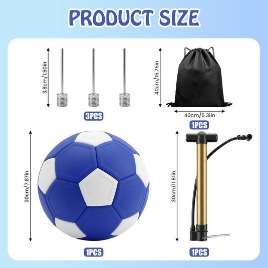 Curve voetbal maat 5 met pomp en opbergtas blauw wit - happygetfit.com