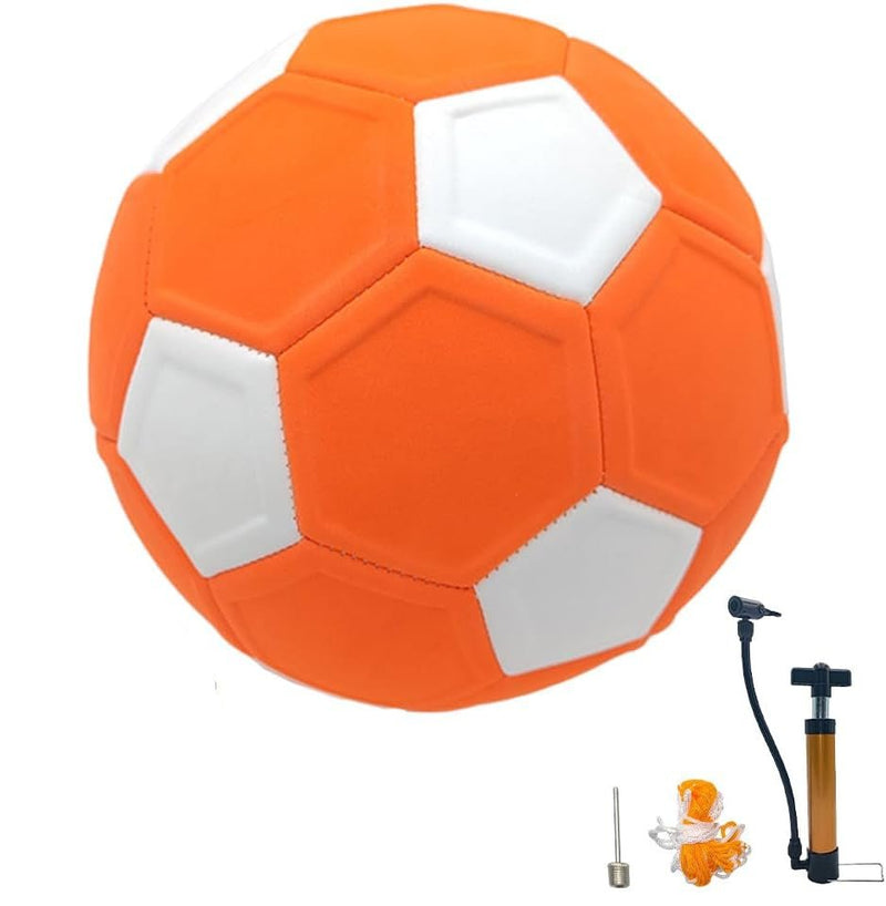 Chargez l'image dans la visionneuse de la galerie, Curve voetbal maat 5 met pomp oranje wit - happygetfit.com
