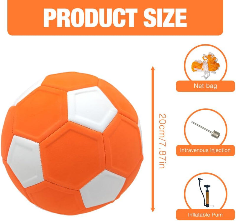 Chargez l'image dans la visionneuse de la galerie, Curve voetbal maat 5 met pomp oranje wit - happygetfit.com
