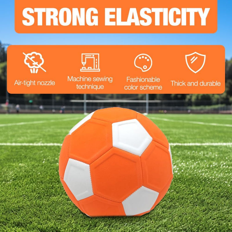 Chargez l'image dans la visionneuse de la galerie, Curve voetbal maat 5 met pomp oranje wit - happygetfit.com
