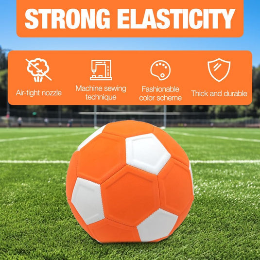 Curve voetbal maat 5 met pomp oranje wit - happygetfit.com