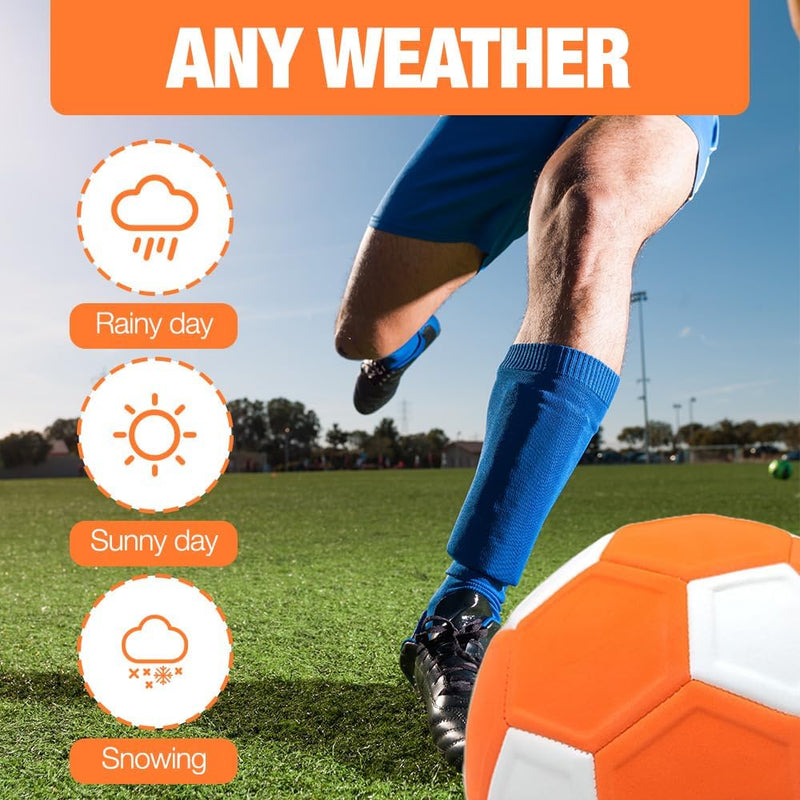 Chargez l'image dans la visionneuse de la galerie, Curve voetbal maat 5 met pomp oranje wit - happygetfit.com
