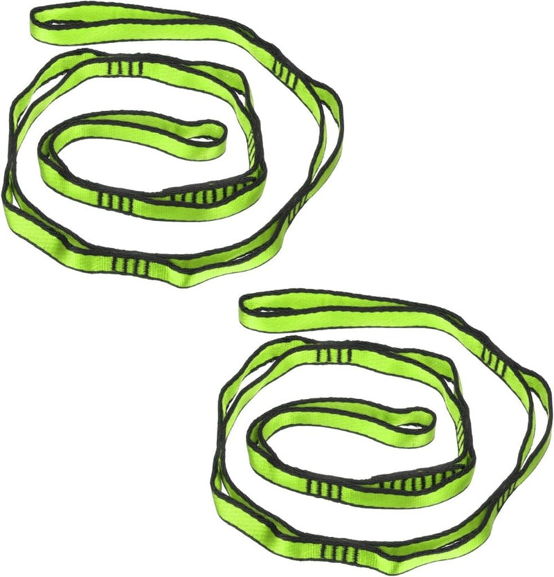 Chargez l'image dans la visionneuse de la galerie, Daisy chain ophangbanden 2 stuks 110 x 1,6 cm zwart met 8 lussen – verstelbare ophangriemen – aerial yoga accessoires - happygetfit.com
