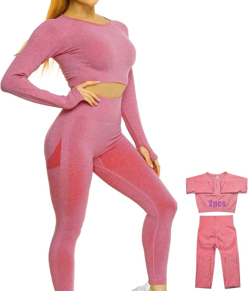 Load image into Gallery viewer, Dames 3-Delige Yoga Workout Sets Voor Vrouwen Sportkleding Hoge Taille Leggings Sport BH Trainingspakken Set - happygetfit.com
