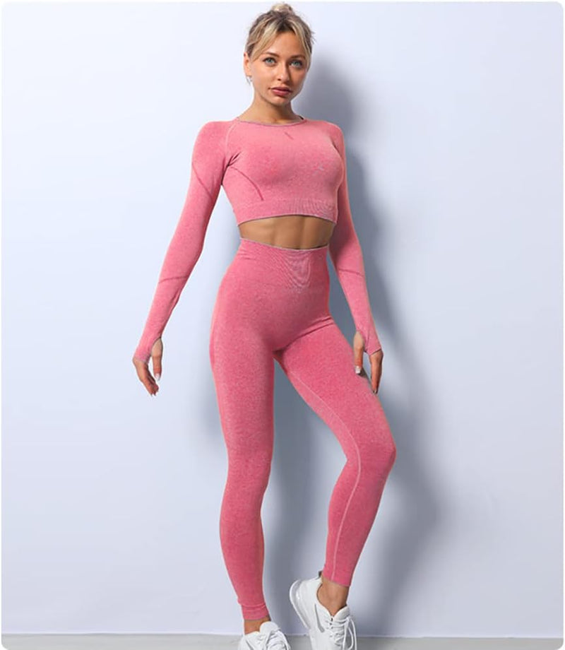 Load image into Gallery viewer, Dames 3-Delige Yoga Workout Sets Voor Vrouwen Sportkleding Hoge Taille Leggings Sport BH Trainingspakken Set - happygetfit.com
