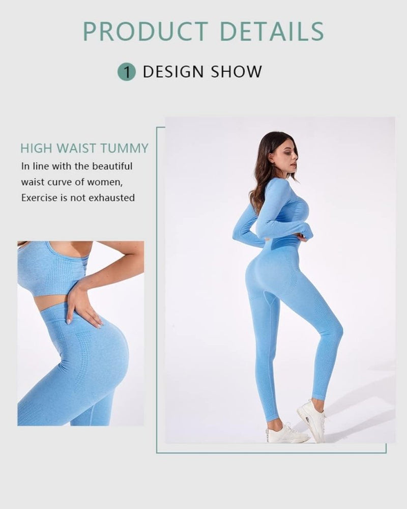 Load image into Gallery viewer, Dames 3-Delige Yoga Workout Sets Voor Vrouwen Sportkleding Hoge Taille Leggings Sport BH Trainingspakken Set - happygetfit.com
