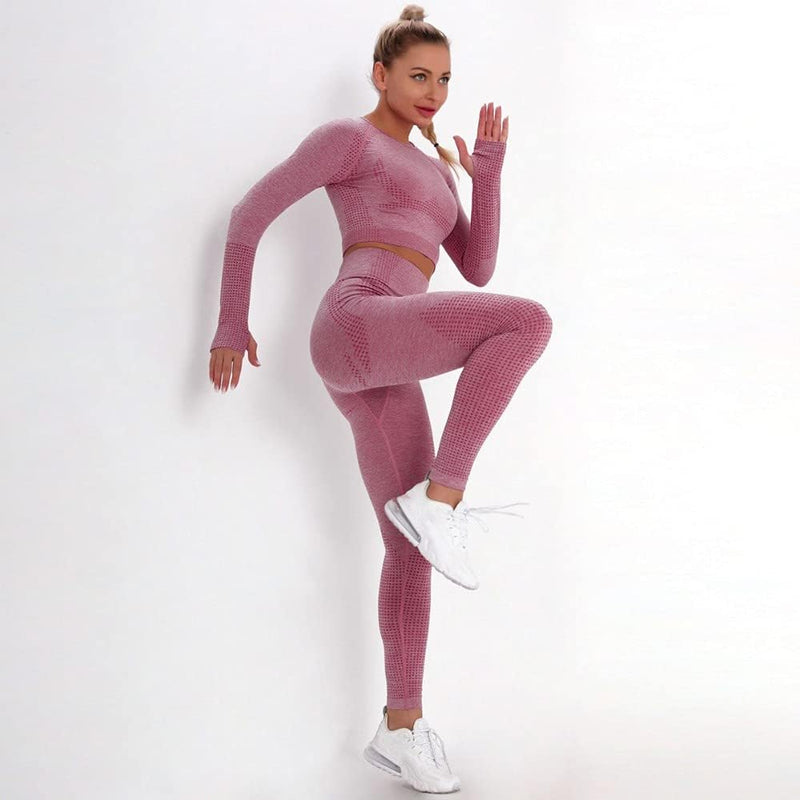 Load image into Gallery viewer, Dames 3-Delige Yoga Workout Sets Voor Vrouwen Sportkleding Hoge Taille Leggings Sport BH Trainingspakken Set - happygetfit.com
