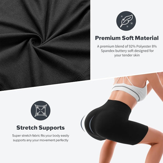 Dames fietsbroek high waist voor yoga en fitness - happygetfit.com