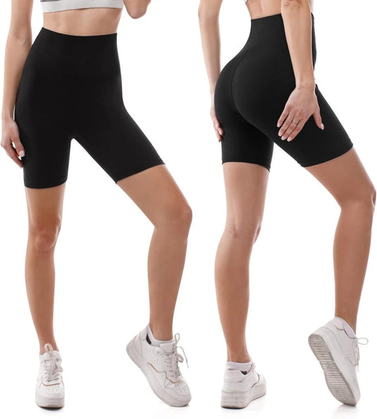 Dames fietsbroek high waist voor yoga en fitness - happygetfit.com