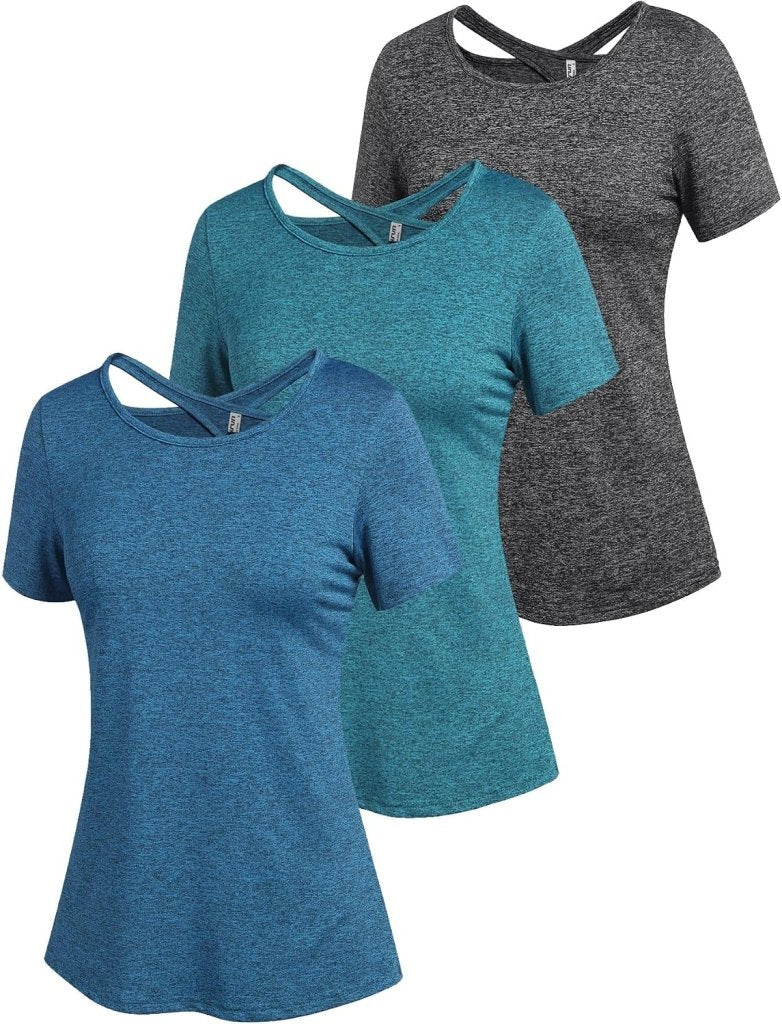 Load image into Gallery viewer, Dames sportshirt korte mouw rugloos sneldrogend - happygetfit.com

