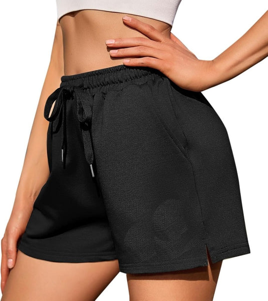 Dames sportshort high waist met zakken - happygetfit.com