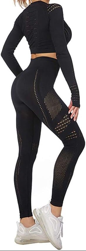 Load image into Gallery viewer, Dames yoga set 2-delig met crop top en legging - happygetfit.com
