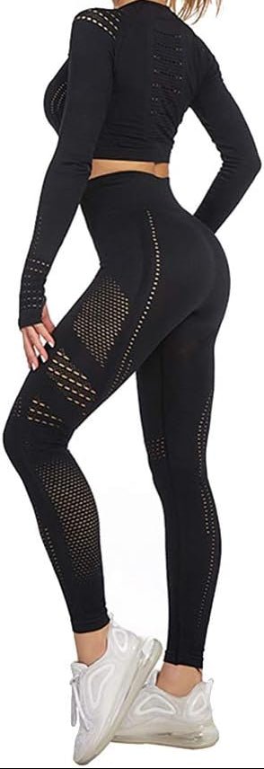 Dames yoga set 2-delig met crop top en legging - happygetfit.com
