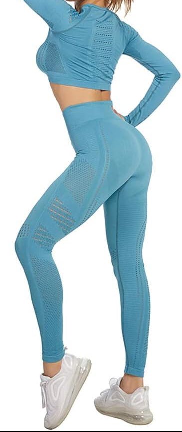 Load image into Gallery viewer, Dames yoga set 2-delig met crop top en legging - happygetfit.com
