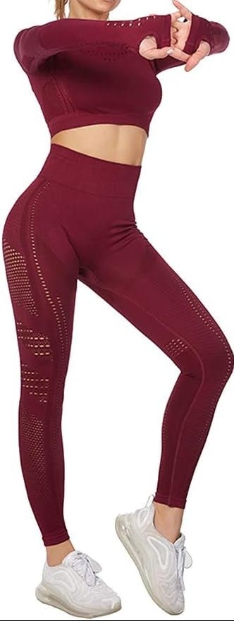 Load image into Gallery viewer, Dames yoga set 2-delig met crop top en legging - happygetfit.com
