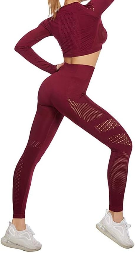 Load image into Gallery viewer, Dames yoga set 2-delig met crop top en legging - happygetfit.com
