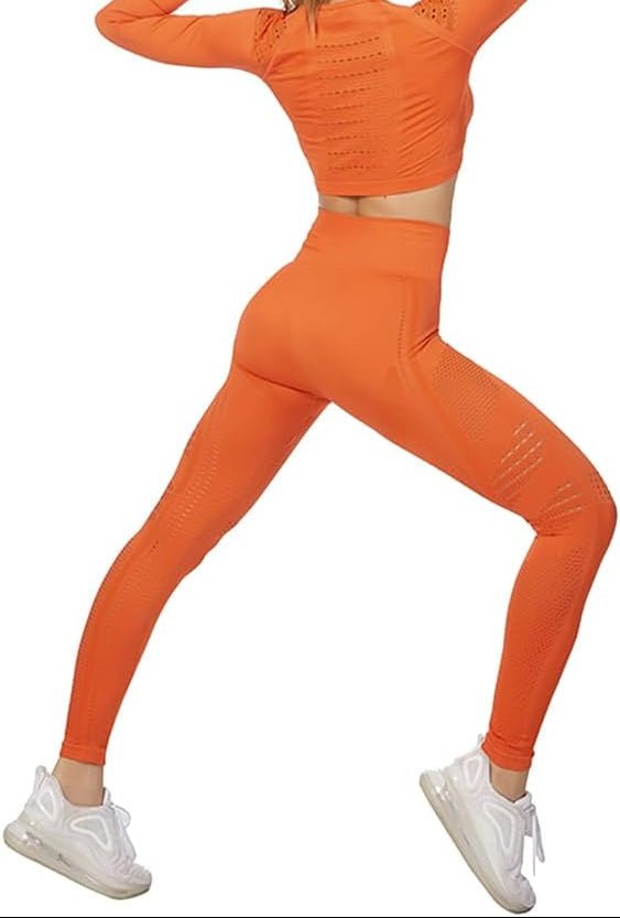 Load image into Gallery viewer, Dames yoga set 2-delig met crop top en legging - happygetfit.com
