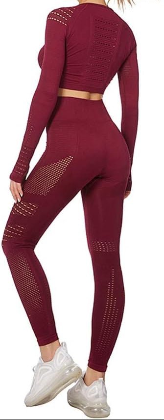 Load image into Gallery viewer, Dames yoga set 2-delig met crop top en legging - happygetfit.com
