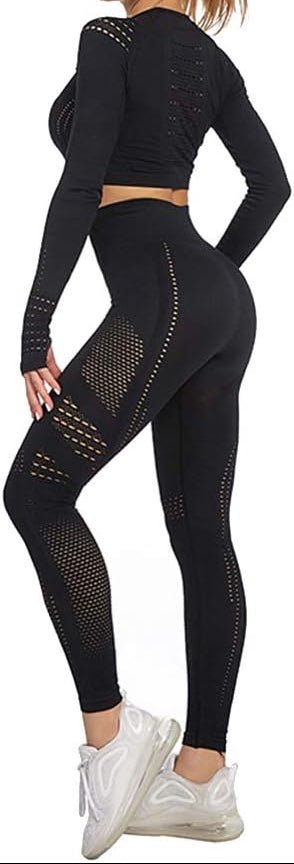 Load image into Gallery viewer, Dames yoga set 2-delig met crop top en legging - happygetfit.com
