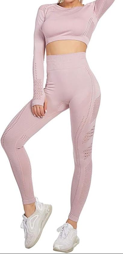 Load image into Gallery viewer, Dames yoga set 2-delig met crop top en legging - happygetfit.com
