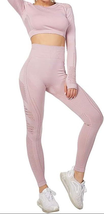 Dames yoga set 2-delig met crop top en legging - happygetfit.com
