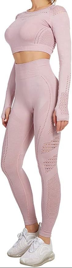Load image into Gallery viewer, Dames yoga set 2-delig met crop top en legging - happygetfit.com
