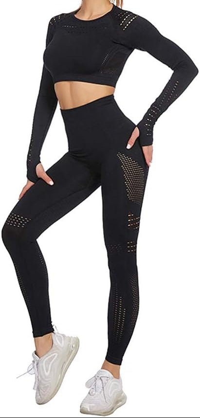 Load image into Gallery viewer, Dames yoga set 2-delig met crop top en legging - happygetfit.com
