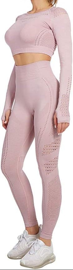 Dames yoga set 2-delig met crop top en legging - happygetfit.com