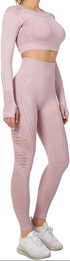 Load image into Gallery viewer, Dames yoga set 2-delig met crop top en legging - happygetfit.com
