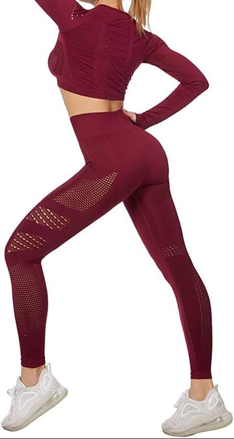 Load image into Gallery viewer, Dames yoga set 2-delig met crop top en legging - happygetfit.com
