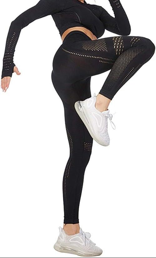 Load image into Gallery viewer, Dames yoga set 2-delig met crop top en legging - happygetfit.com

