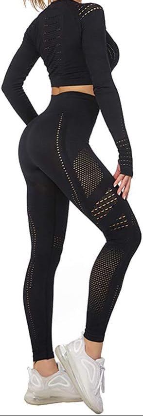Load image into Gallery viewer, Dames yoga set 2-delig met crop top en legging - happygetfit.com
