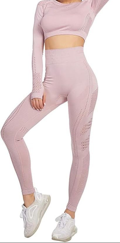 Load image into Gallery viewer, Dames yoga set 2-delig met crop top en legging - happygetfit.com
