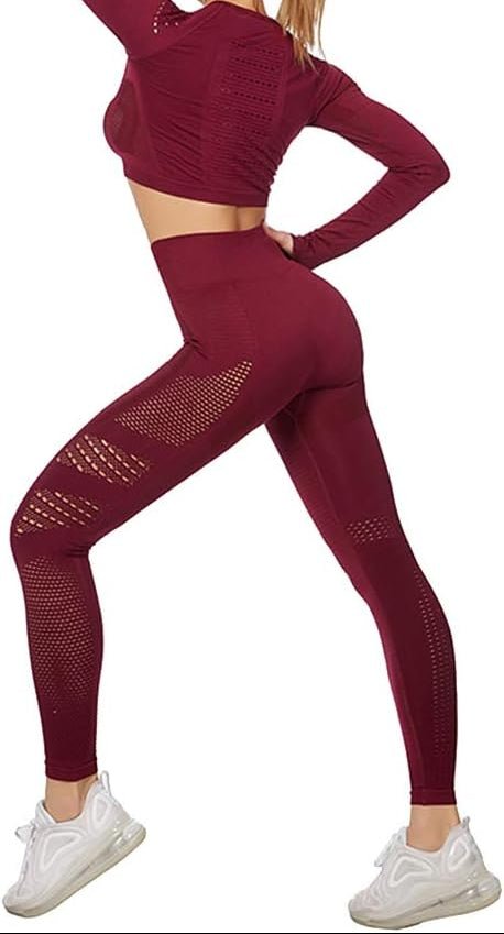 Load image into Gallery viewer, Dames yoga set 2-delig met crop top en legging - happygetfit.com
