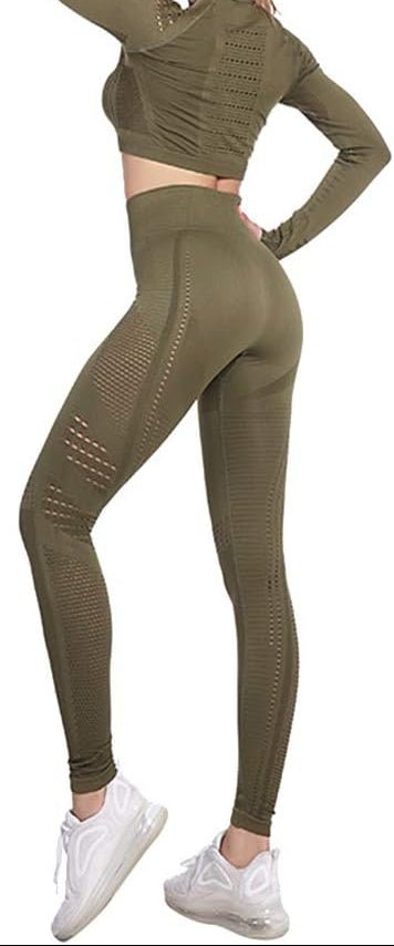 Dames yoga set 2-delig met crop top en legging - happygetfit.com