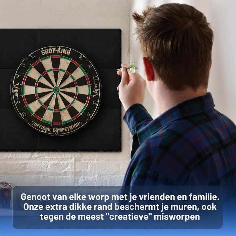 Bild im Galerie-Viewer laden, Dartbord achterwand 90 x 90 cm met 9 zelfklevende viltpanelen van 12 mm dik – dartwandbekleding – dartmuurprotectie - happygetfit.com
