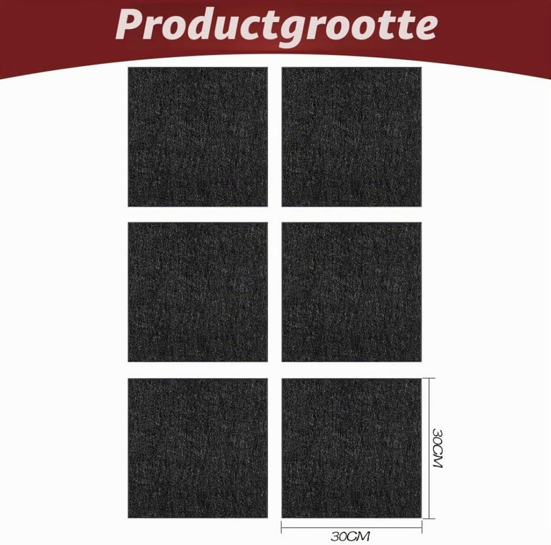 Laad afbeelding in Galerijviewer, Dartbord achterwand 90 x 90 cm met 9 zelfklevende viltpanelen van 12 mm dik – dartwandbekleding – dartmuurprotectie - happygetfit.com

