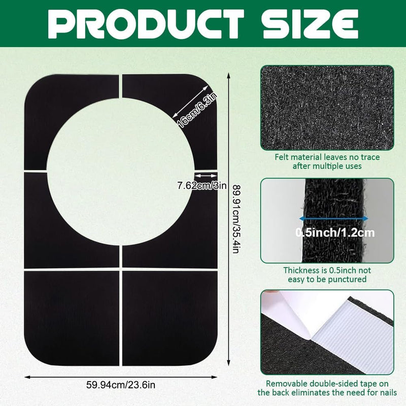 Bild im Galerie-Viewer laden, Dartbord beschermmat 6-delig 60 x 90 cm met zelfklevende vilten panelen van 12 mm – dartachterplaat – wandisolatie - happygetfit.com
