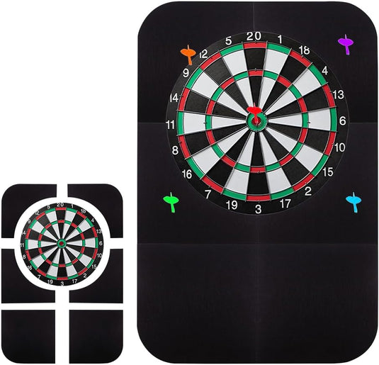 Dartbord beschermmat 6-delig 60 x 90 cm met zelfklevende vilten panelen van 12 mm – dartachterplaat – wandisolatie - happygetfit.com