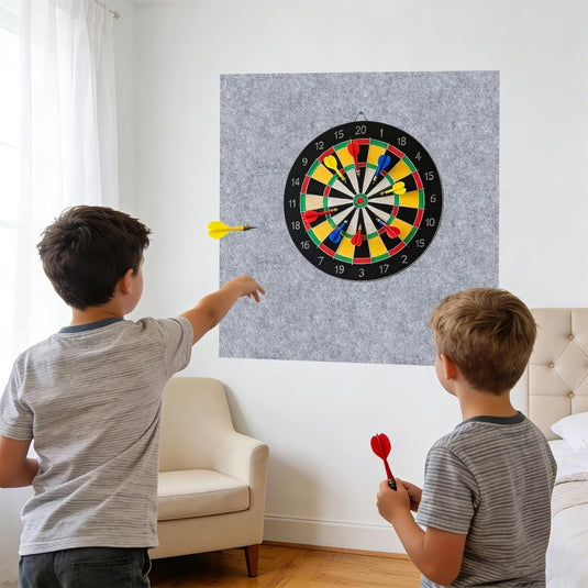 Dartbord beschermpanelen 6 stuks 30 x 30 cm van zelfklevend vilt – dartwandbekleding – dartbescherming - happygetfit.com