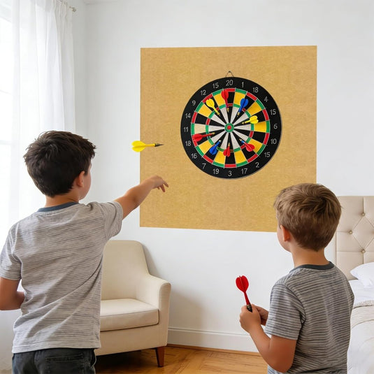 Dartbord beschermpanelen 6 stuks 30 x 30 cm van zelfklevend vilt – dartwandbekleding – dartbescherming - happygetfit.com