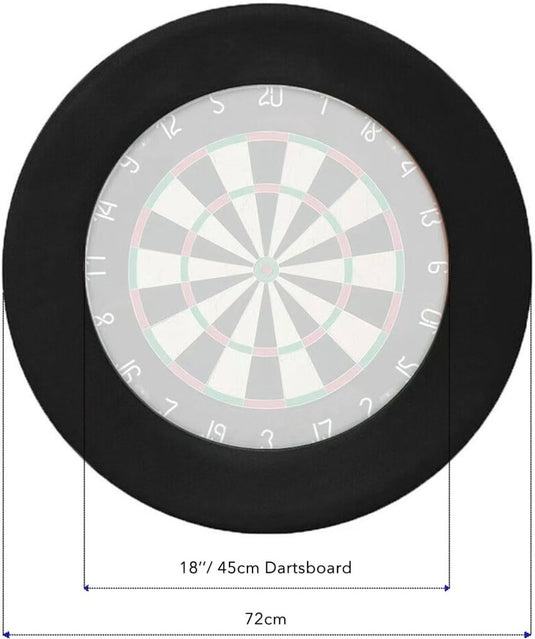 Dartbord beschermring 4-delig van EVA-schuim met 72 cm buitendiameter en 2,5 cm dikte – dartsurround – dartopvangrand - happygetfit.com