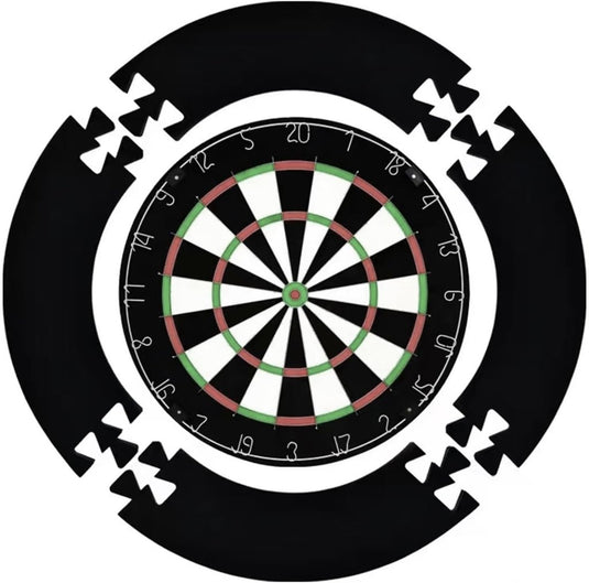 Dartbord beschermring 4-delig van EVA-schuim met 72 cm buitendiameter en 2,5 cm dikte – dartsurround – dartopvangrand - happygetfit.com