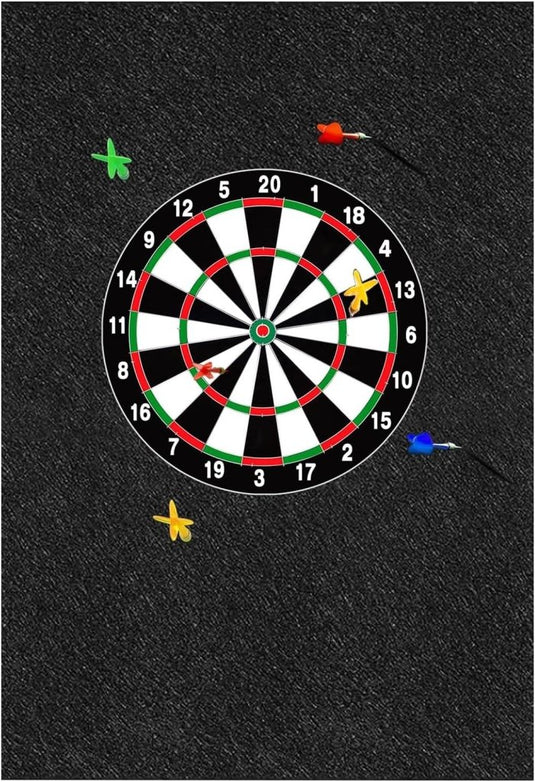 Dartbord beschermtegels 6 stuks 30 x 30 cm van zelfklevend vilt met 12 mm dikte – dartpanelen – muurafscherming - happygetfit.com