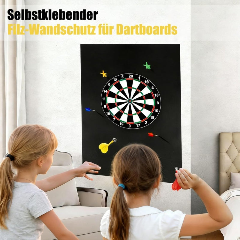 Charger l’image dans la visionneuse de galerie, Dartbord beschermtegels 6 stuks 30 x 30 cm van zelfklevend vilt met 12 mm dikte – dartpanelen – muurafscherming - happygetfit.com
