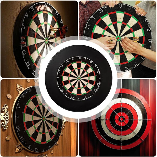 Dartbord opvangring 4-delig van 3 cm dik EVA-schuim voor bescherming tegen misworpen pijlen – dartomranding – wandprotectie - happygetfit.com