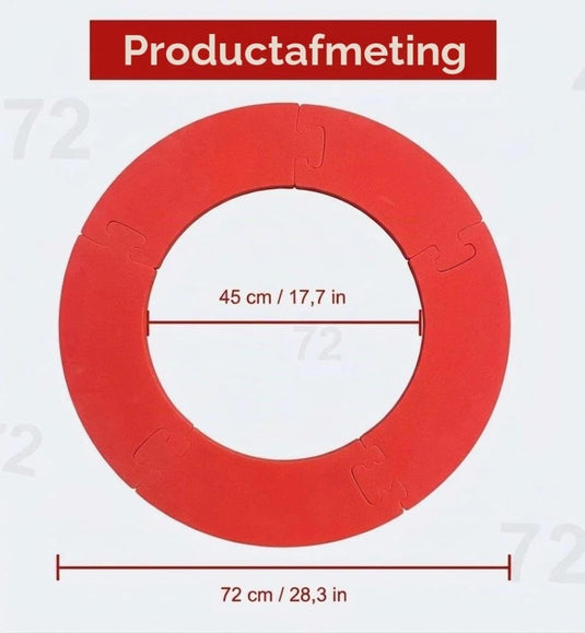 Dartbord opvangring 4-delig van 3 cm dik EVA-schuim voor bescherming tegen misworpen pijlen – dartomranding – wandprotectie - happygetfit.com
