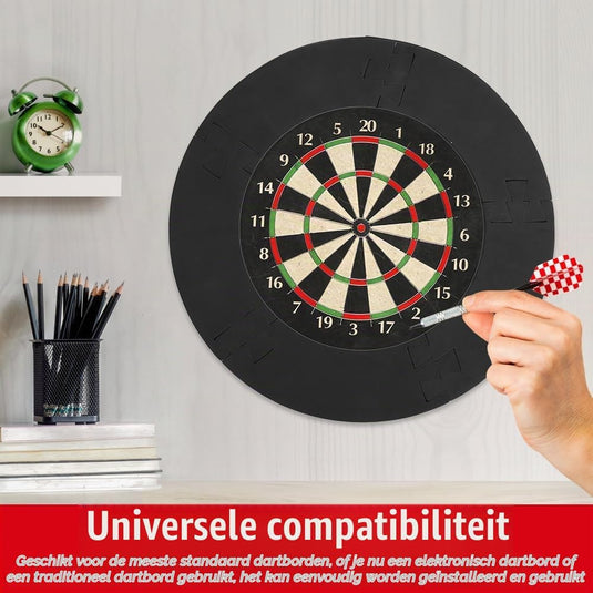 Dartbord opvangring 5-delig van EVA-schuim met 72 cm buitendiameter en 2,5 cm dikte – dartbeschermrand – dartwandbescherming - happygetfit.com